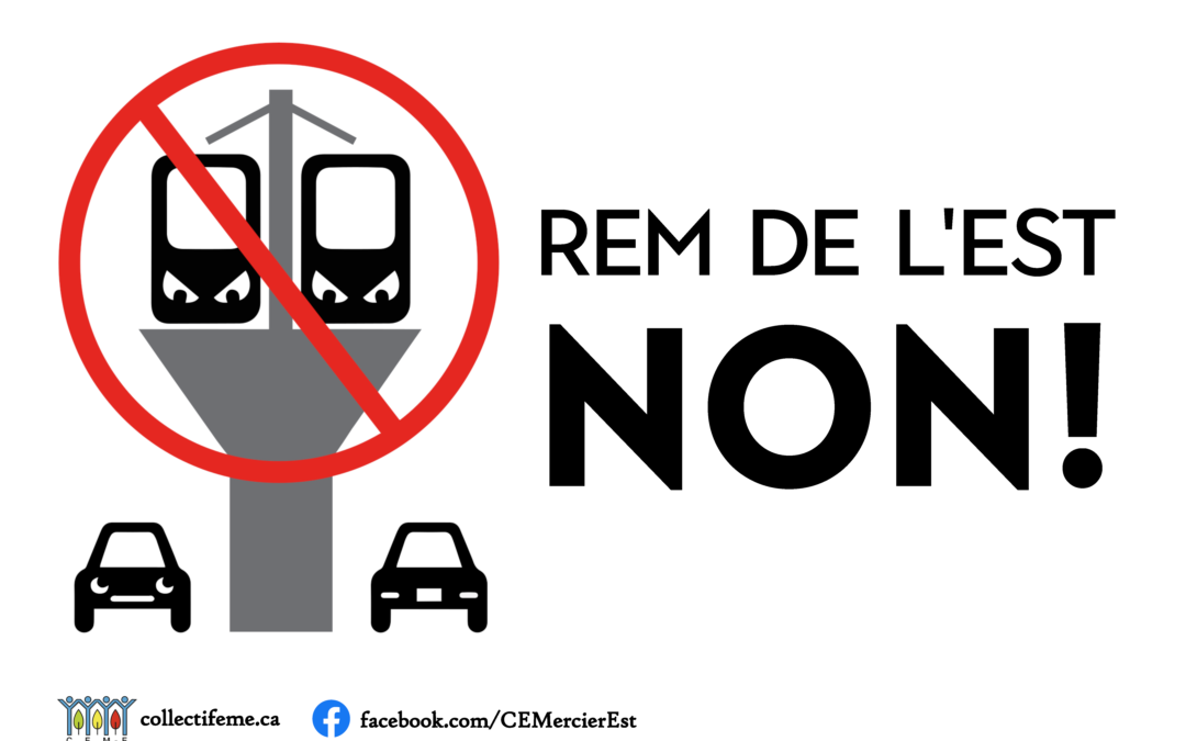 DÉCLARATION COMMUNE : ARRÊTONS LE PROJET DU REM DE L’EST ! – 21 février 2022