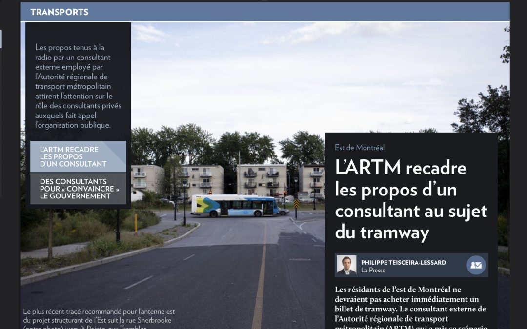 L’ARTM recadre les propos d’un consultant au sujet du tramway